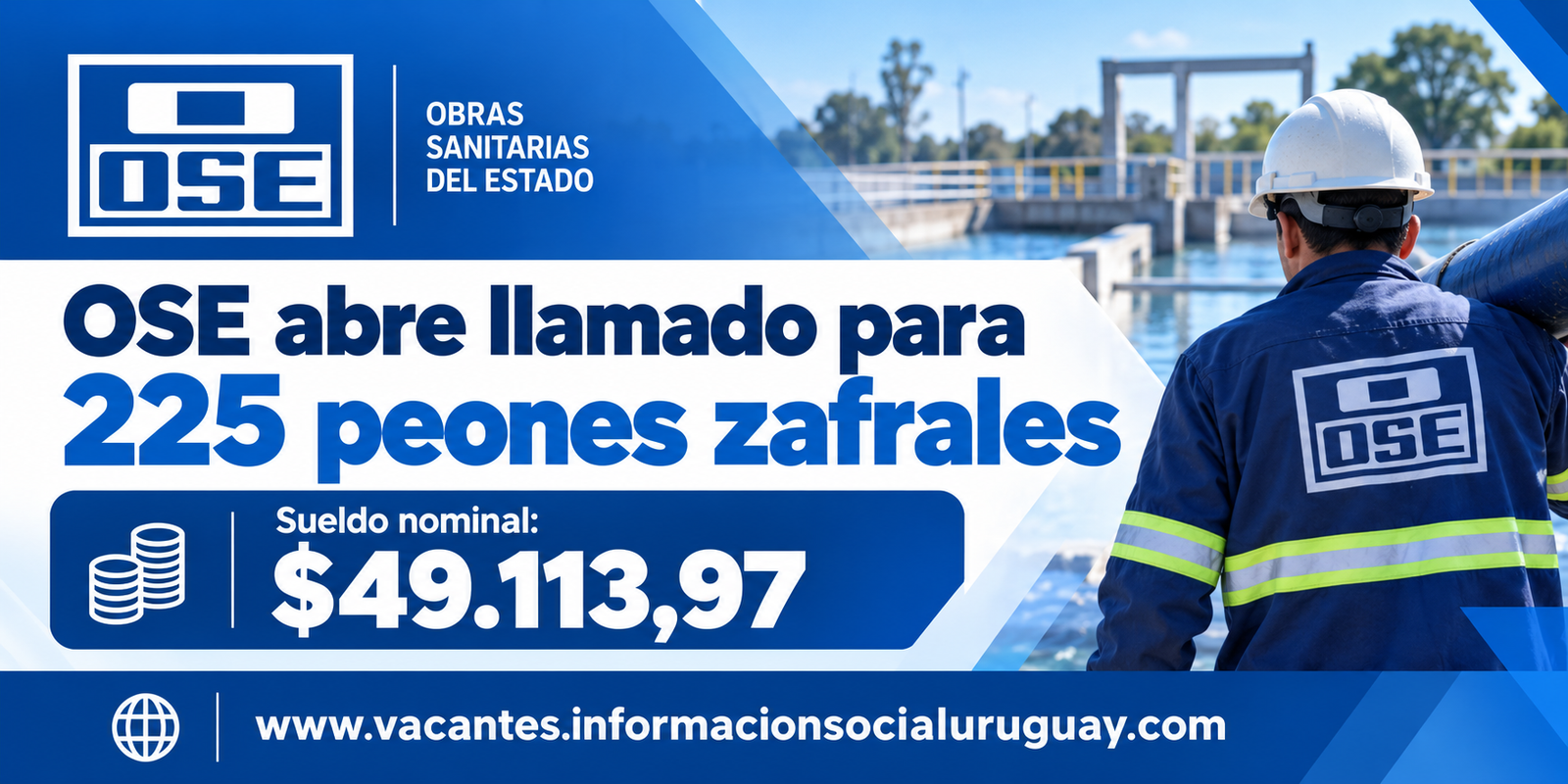 llamado de OSE peones zafrales