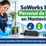 SoWorks busca cubrir 20 vacantes de personal de limpieza en Montevideo con primaria completa.
