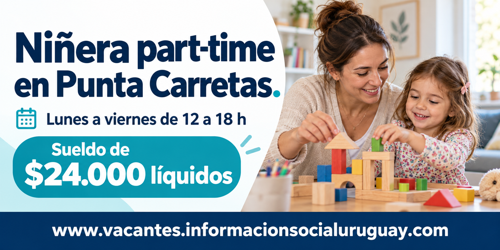 niñera part-time en Punta Carretas